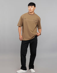 Bean Half Sleeves Round Neck Oversized Tee