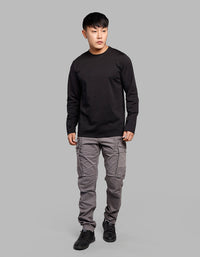 Black Full Sleeves Round Neck Tee