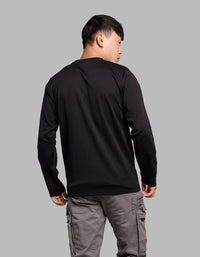 Black Full Sleeves Round Neck Tee