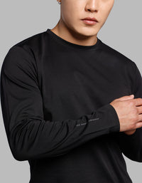 Black Full Sleeves Round Neck Tee