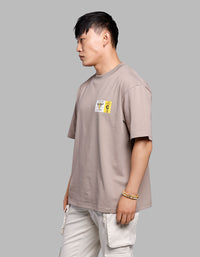 Sand Half Sleeves Oversize Tee