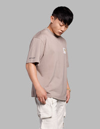 Sand Half Sleeves Oversize Tee