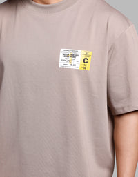 Sand Half Sleeves Oversize Tee