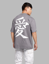 Dk Grey Half Sleeves Oversize Tee
