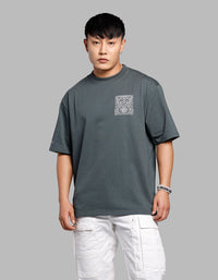 Green Half Sleeves Oversize Tee