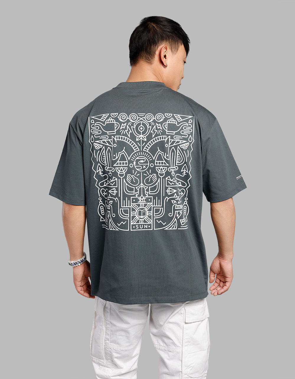 Green Half Sleeves Oversize Tee