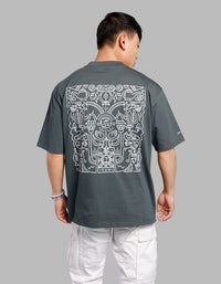 Green Half Sleeves Oversize Tee