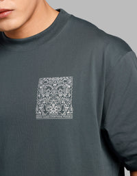 Green Half Sleeves Oversize Tee