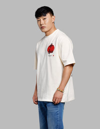 Beige Half Sleeves Oversize Tee