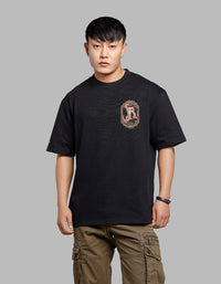Black Half Sleeves Oversize Tee