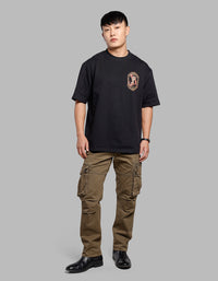 Black Half Sleeves Oversize Tee