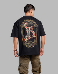 Black Half Sleeves Oversize Tee