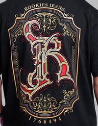 Black Half Sleeves Oversize Tee