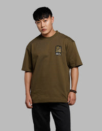 Olive Half Sleeves Oversize Tee