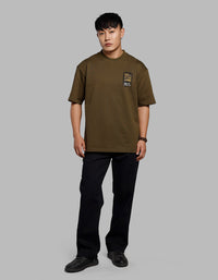 Olive Half Sleeves Oversize Tee