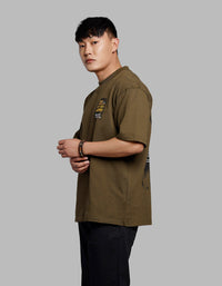 Olive Half Sleeves Oversize Tee