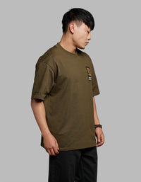 Olive Half Sleeves Oversize Tee