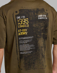 Olive Half Sleeves Oversize Tee