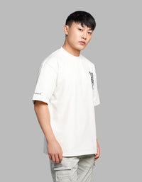 Off White Half Sleeves Oversize Tee