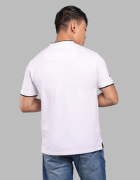 White Half Sleeve Pique Polo Tee