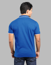 Royal Blue Half Sleeve Pique Polo Tee