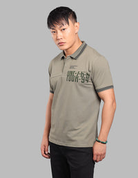 Military Green Half Sleeve Pique Polo Tee
