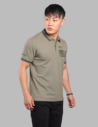 Military Green Half Sleeve Pique Polo Tee
