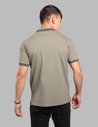 Military Green Half Sleeve Pique Polo Tee