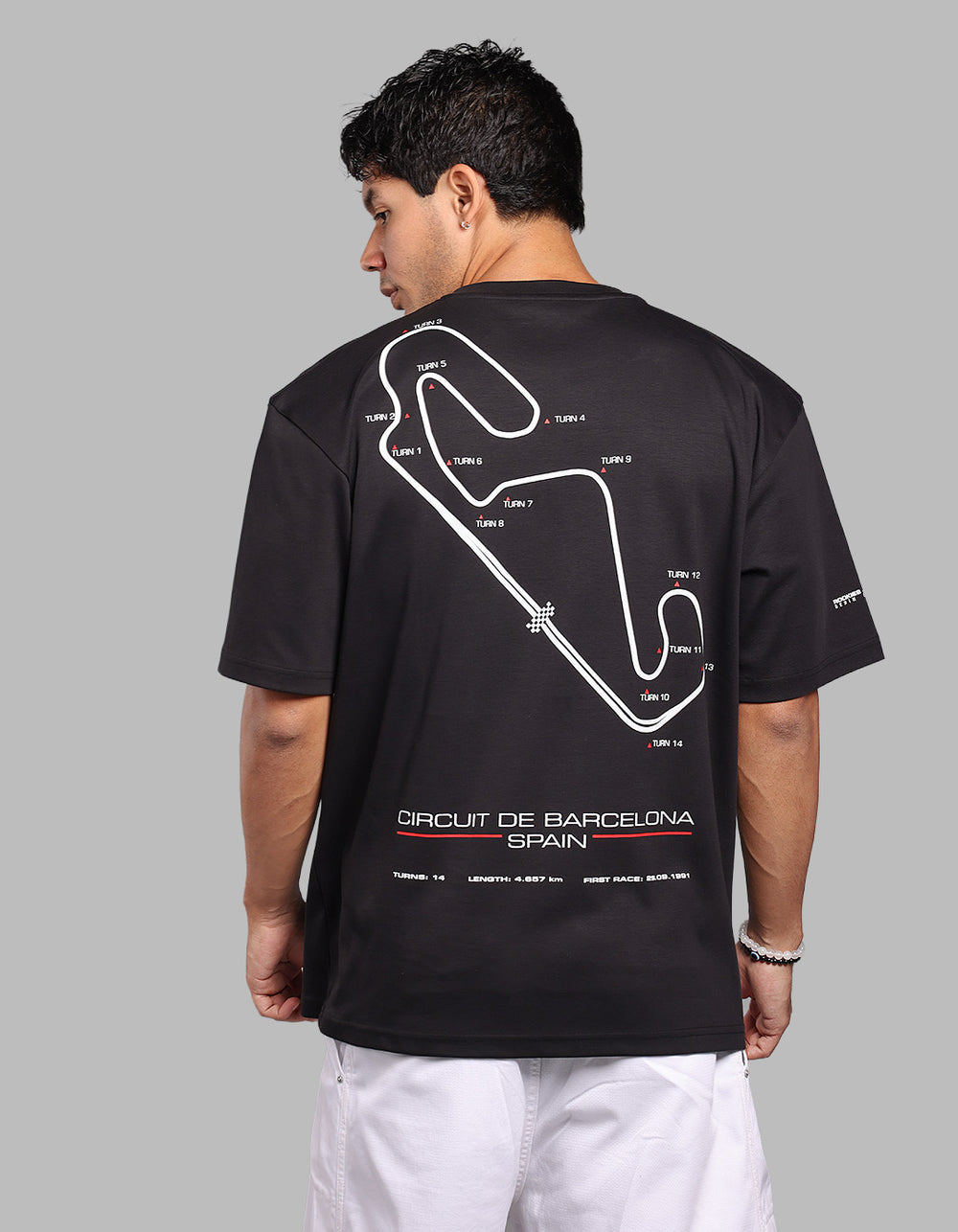 Black Half Sleeve Oversize Tee