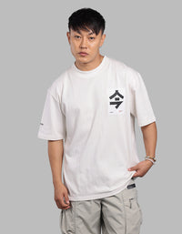 Cream Half Sleeve Oversize Tee