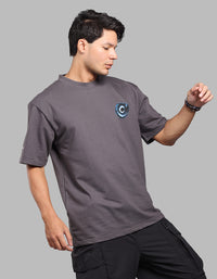 Grey Half Sleeve Oversize Tee