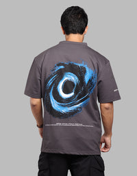 Grey Half Sleeve Oversize Tee