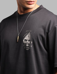 Black Half Sleeve Oversize Tee
