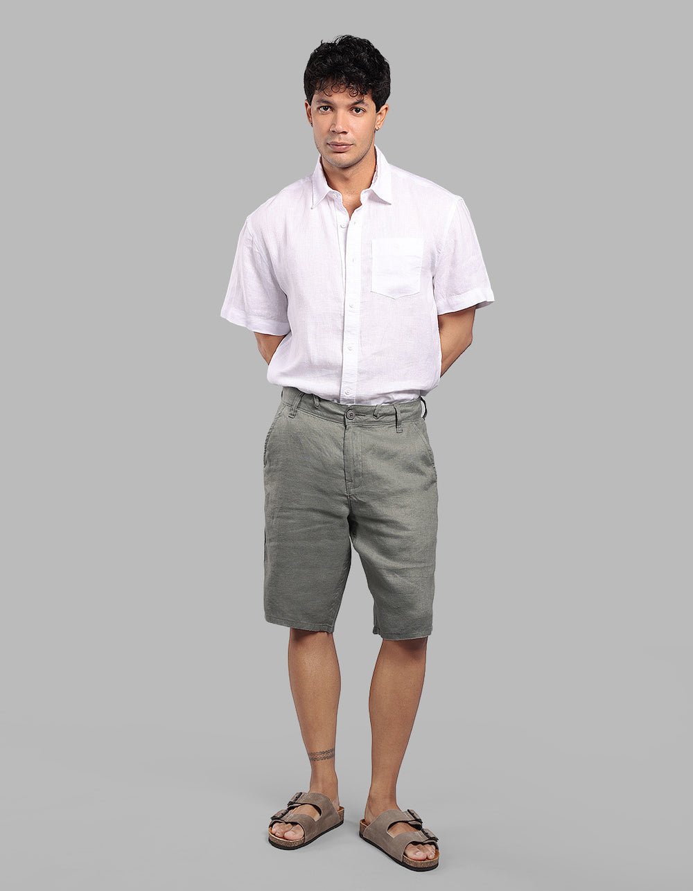 Army 100% Linen Short