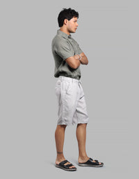 Lt Grey 100% Linen Short
