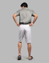 Lt Grey 100% Linen Short