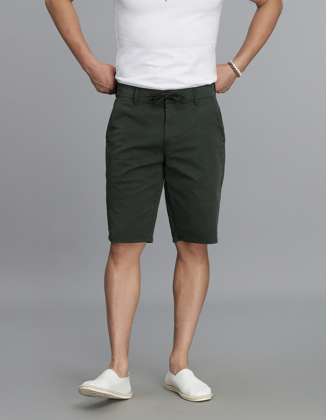 Dark Military Green Chino Short