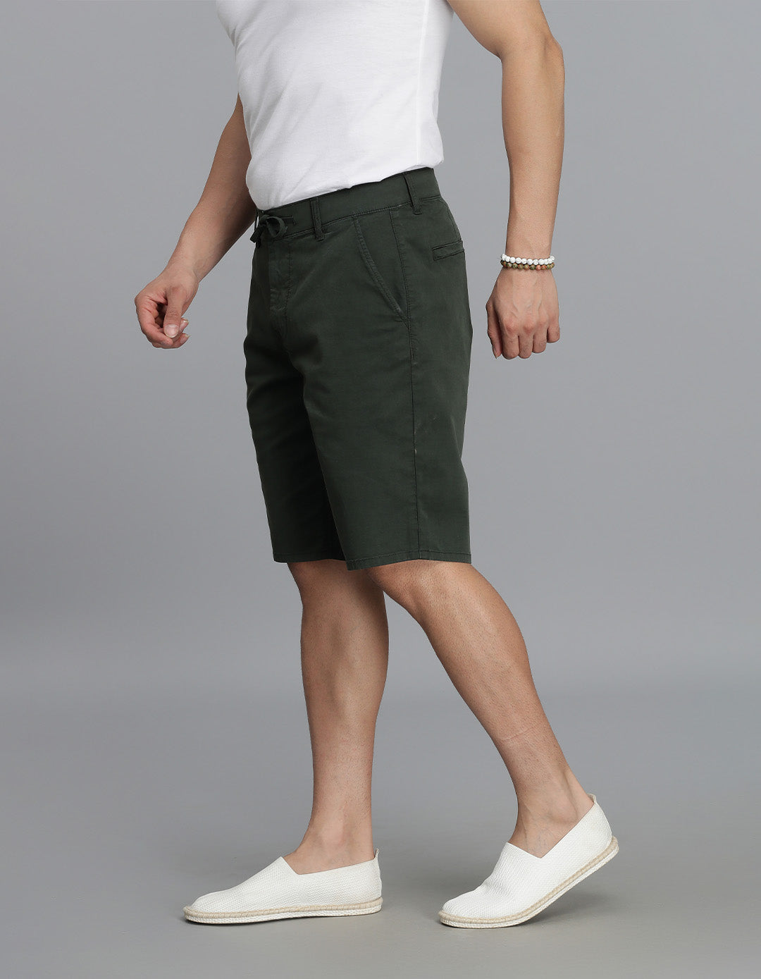 Dark Military Green Chino Short