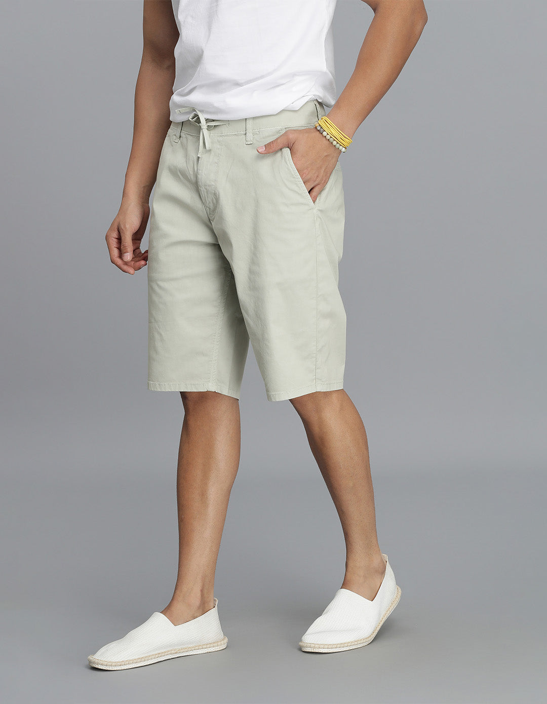 Silver Grey Chino Short