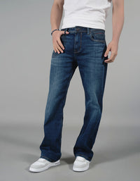 Dk Blue 5 Pocket Midrise Loose Fit Jeans
