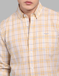 Yellow Full Sleeve Check Shirt