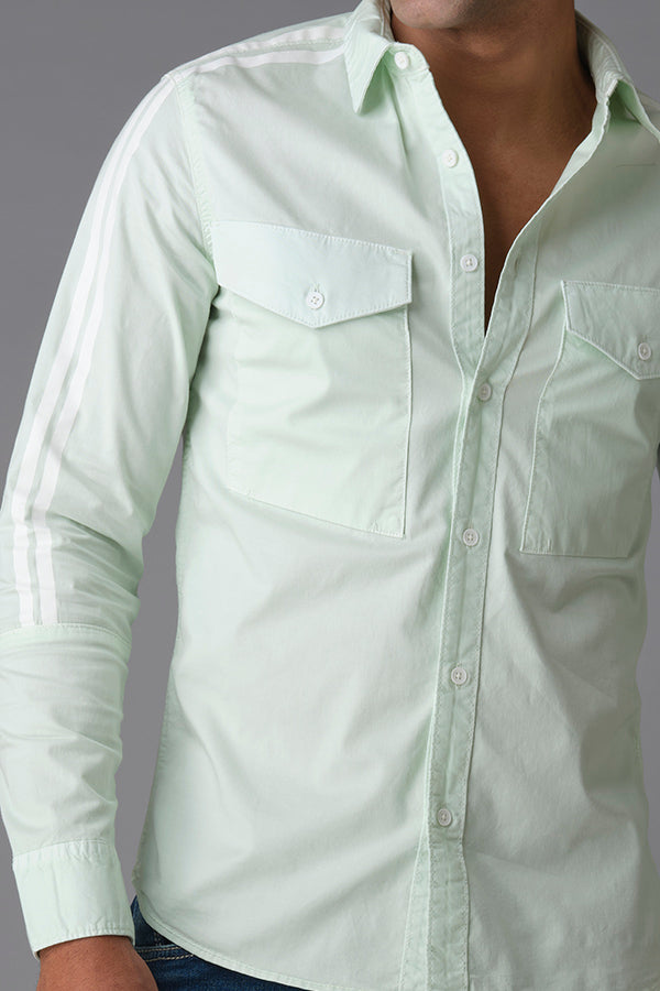 Fair Aqua Full Sleeve Solid Shirt