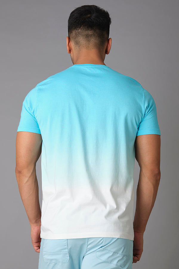 Blue Half Sleeve Round Neck Tee (R Neck H/Slv Slim)