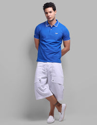 Royal Blue Half Sleeve Pique Polo Tee