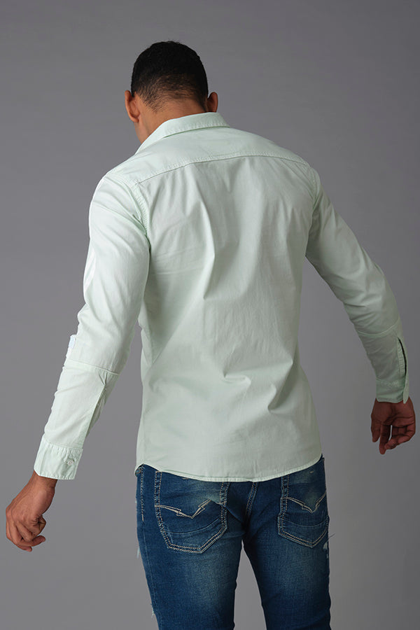 Fair Aqua Full Sleeve Cotton Shirt (Axel F/Slv Fit)