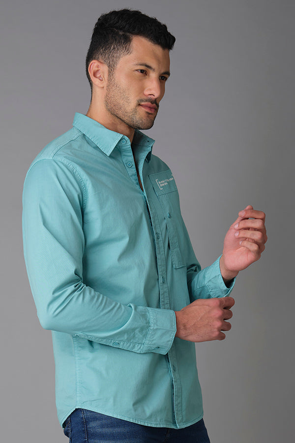 Aqua Full Sleeve Cotton Shirt (Axel F/Slv Fit)