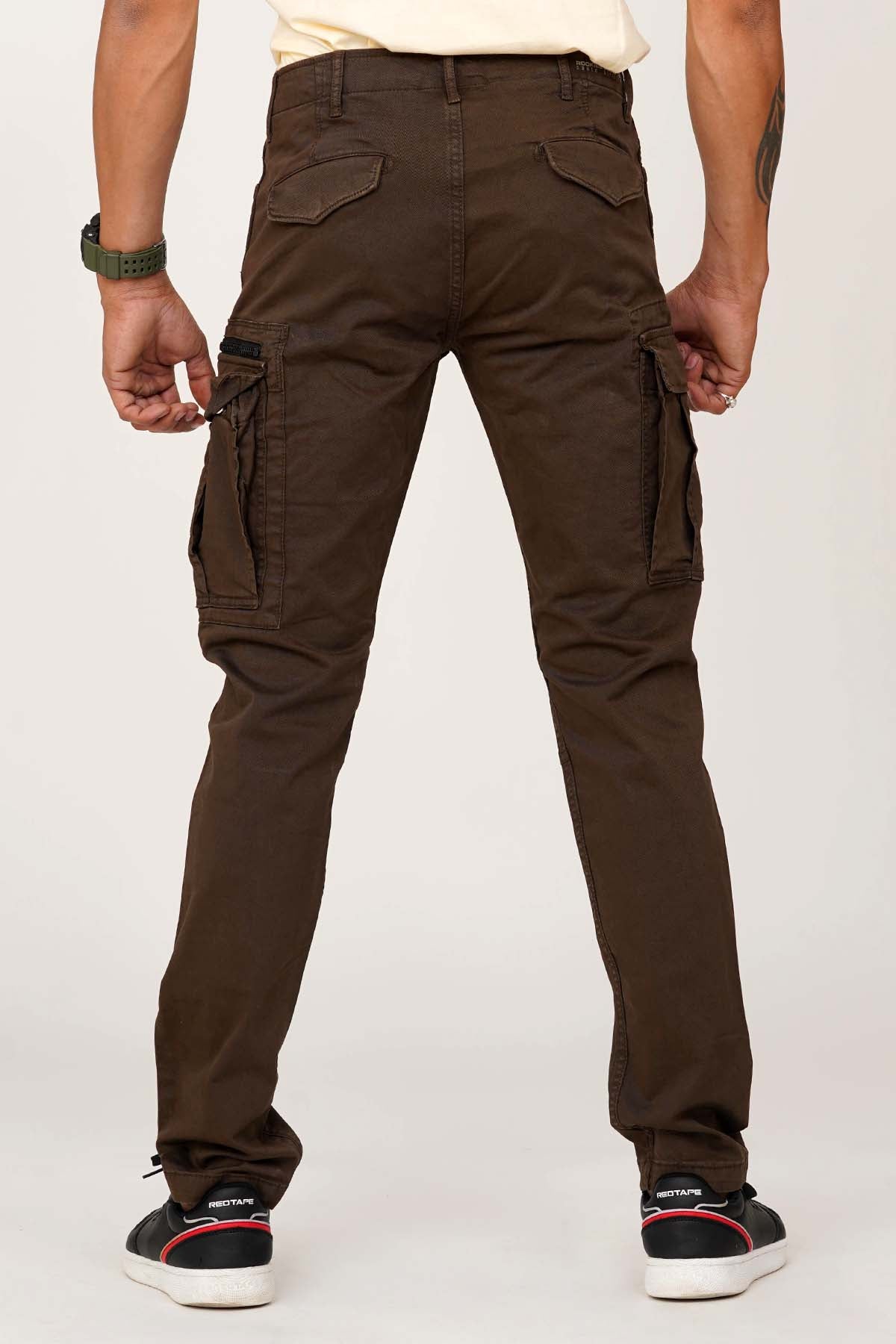 Coffee Brown Regular Fit Cargo Pant