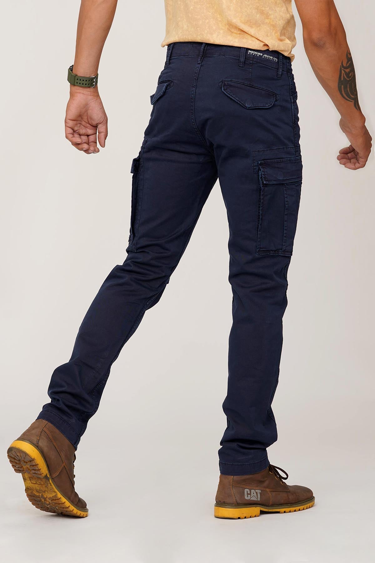 Navy Regular Fit Cargo Pant