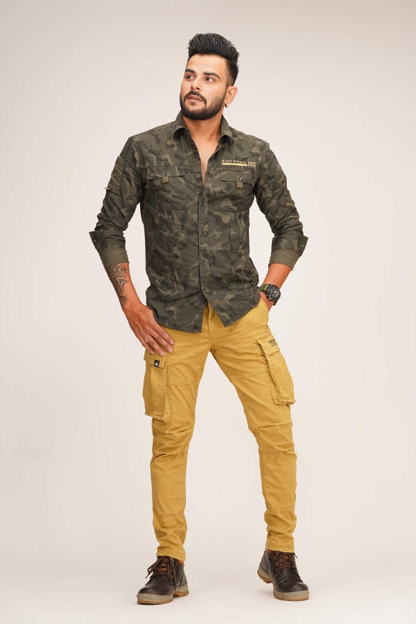 Khaki Regular Fit Cargo Pant