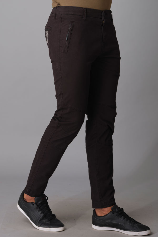 Organic Cotton Stretch Chino in Black Comfort Fit